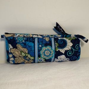 Vera Bradley Mod Floral Blue Trapeze Cosmetic Bag - image 1